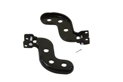 Wyatt Gatling Black Buddy Seat Footpeg Bracket Set for Harley Davidson EL and FL Models by Wyatt Gatling