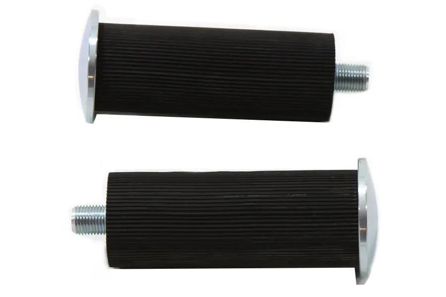 V-Twin Stud Mount Passenger Footpegs with Rubber Covers for Harley Davidson UL (1938-1947) by V-Twin