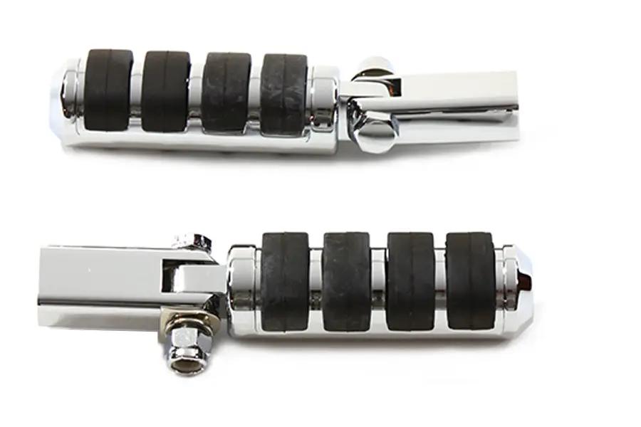 V-Twin Passenger Footpeg Set Soft Paw Chrome for Harley Davidson XL Models by V-Twin