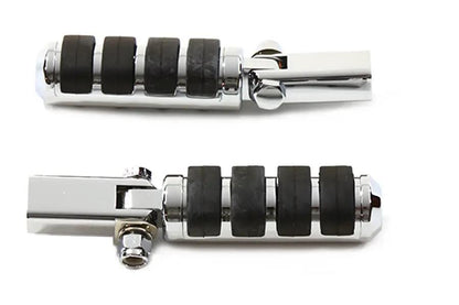 V-Twin Passenger Footpeg Set Soft Paw Chrome for Harley Davidson XL Models by V-Twin