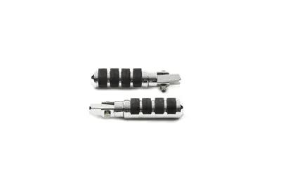 Wyatt Gatling Cats Paw Footpeg Set Chrome - Stud Mount with Soft Rubber Pads by Wyatt Gatling