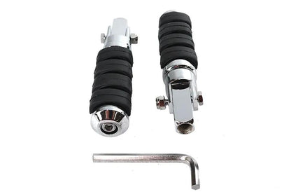 Wyatt Gatling Cats Paw Footpeg Set Chrome - Stud Mount with Soft Rubber Pads by Wyatt Gatling