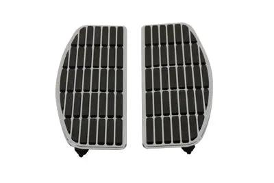 V-Twin Chrome D Shaped Footboard Insert Set for Harley Davidson FL Models by V-Twin