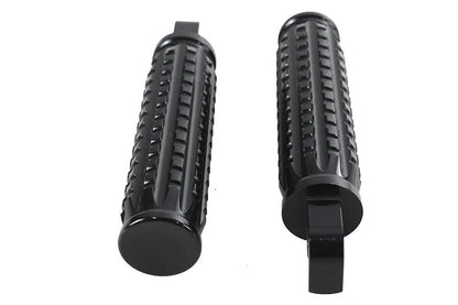 Wyatt Gatling 78070B Black Grained Style Footpeg Set for Harley Davidson Softail Models by Wyatt Gatling