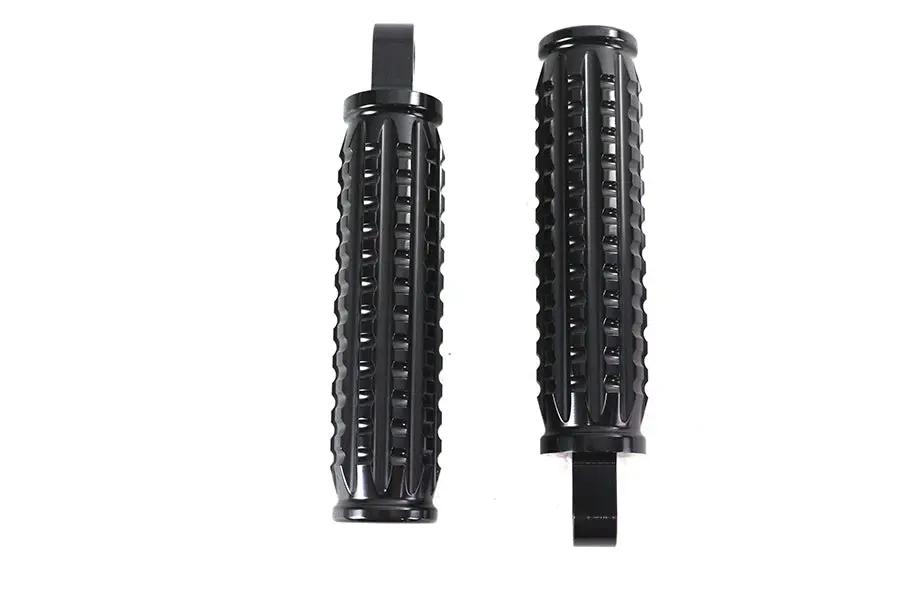 Wyatt Gatling 78070B Black Grained Style Footpeg Set for Harley Davidson Softail Models by Wyatt Gatling