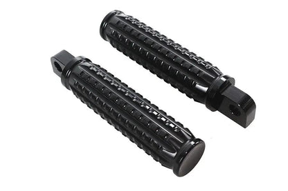 Wyatt Gatling 78070B Black Grained Style Footpeg Set for Harley Davidson Softail Models by Wyatt Gatling