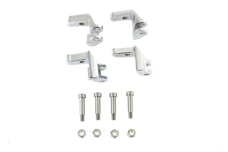 V-Twin Driver Footboard Relocator Kit Chrome for Harley Davidson FLHR and FLHRC Models by V-Twin
