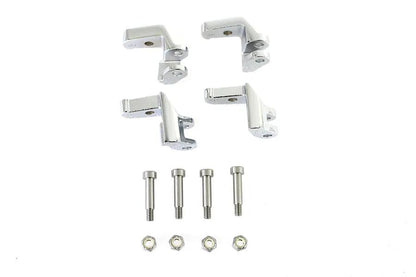 V-Twin Driver Footboard Relocator Kit Chrome for Harley Davidson FLHR and FLHRC Models by V-Twin