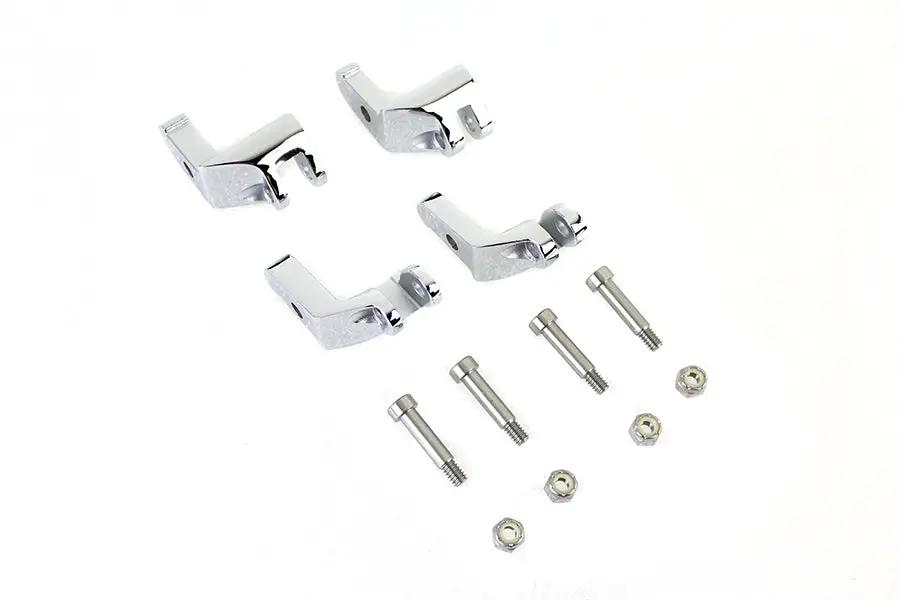 V-Twin Driver Footboard Relocator Kit Chrome for Harley Davidson FLHR and FLHRC Models by V-Twin