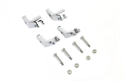 V-Twin Driver Footboard Relocator Kit Chrome for Harley Davidson FLHR and FLHRC Models by V-Twin