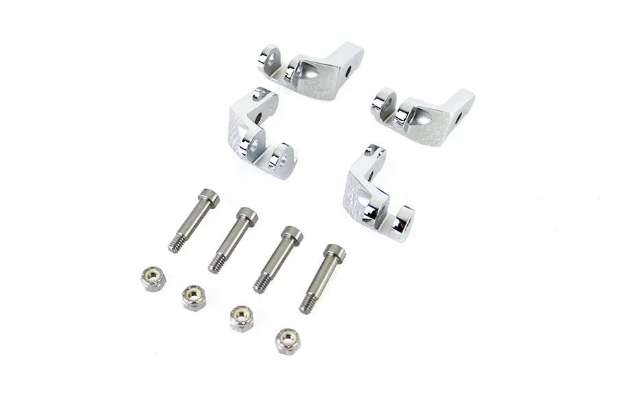 V-Twin Driver Footboard Relocator Kit Chrome for Harley Davidson FLHR and FLHRC Models by V-Twin
