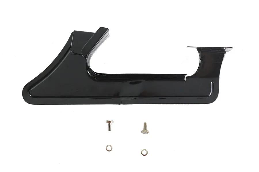 Wyatt Gatling Rear Belt Guard Lower for Harley Davidson FXR Models with 70-Tooth Pulley - Black Finish by Wyatt Gatling