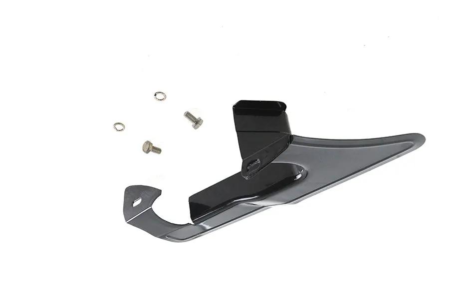 Wyatt Gatling Rear Belt Guard Lower for Harley Davidson FXR Models with 70-Tooth Pulley - Black Finish by Wyatt Gatling