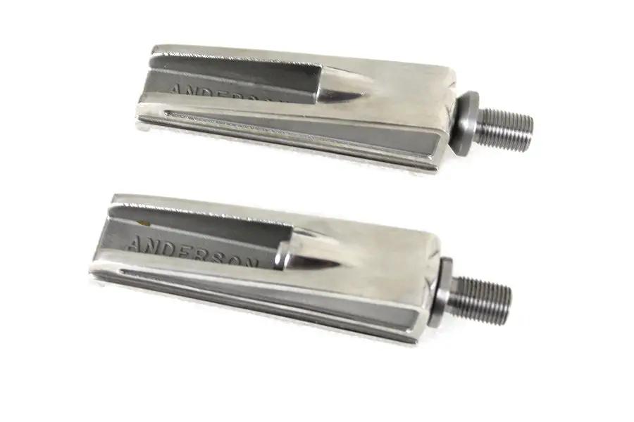 V-Twin Anderson Footpeg Set Stainless Steel with 1/2 x 20 Stud for Harley Davidson and Custom Motorcycles by V-Twin