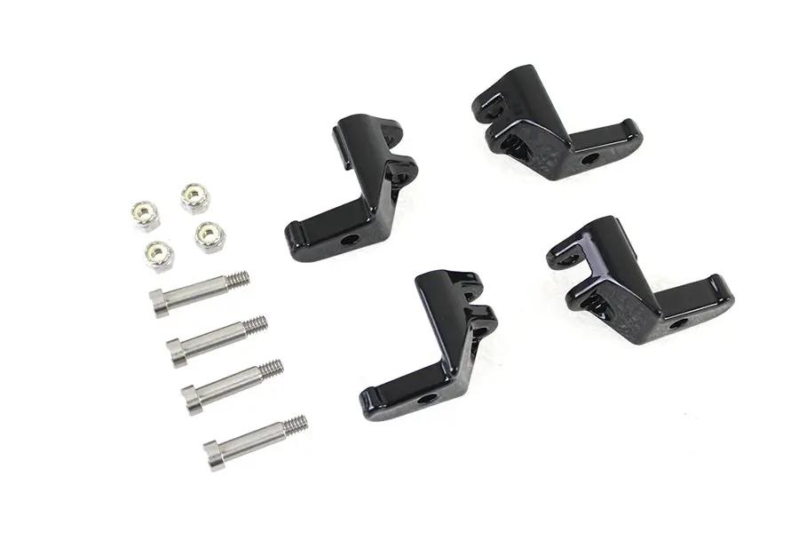 V-Twin Driver Footboard Relocator Kit Black for Harley Davidson FLHR and FLHRC Models by V-Twin