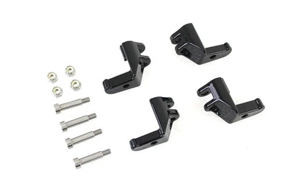 V-Twin Driver Footboard Relocator Kit Black for Harley Davidson FLHR and FLHRC Models by V-Twin