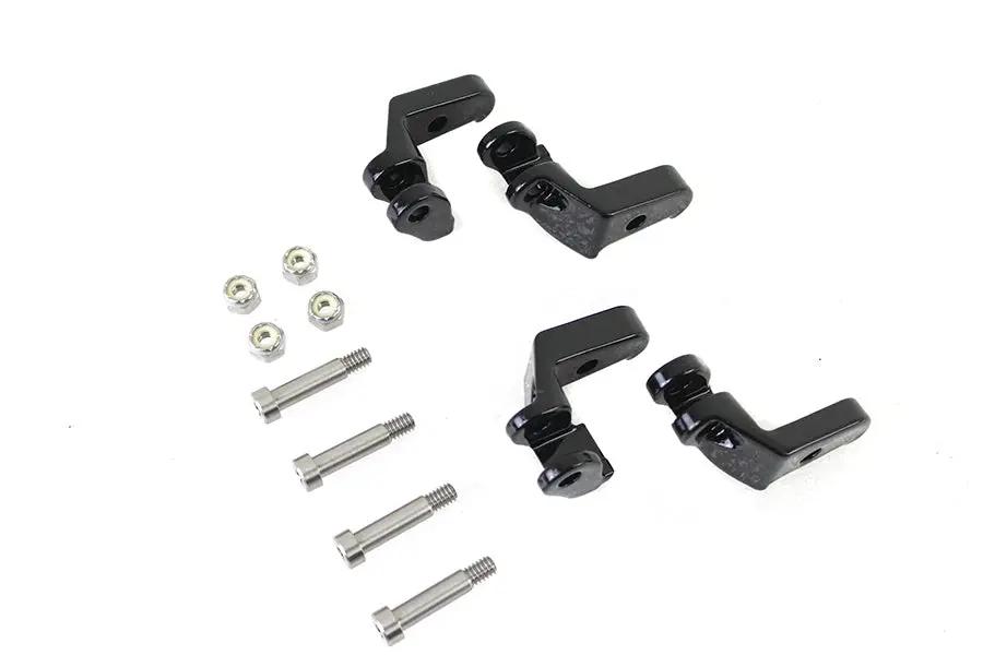 V-Twin Driver Footboard Relocator Kit Black for Harley Davidson FLHR and FLHRC Models by V-Twin
