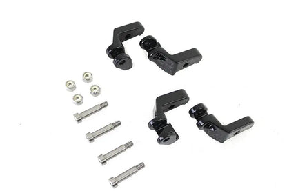 V-Twin Driver Footboard Relocator Kit Black for Harley Davidson FLHR and FLHRC Models by V-Twin