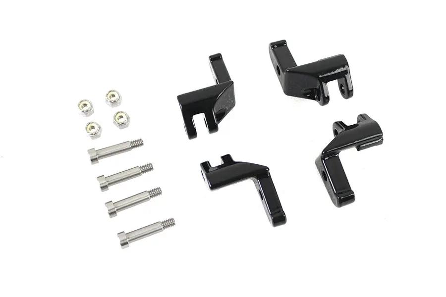 V-Twin Driver Footboard Relocator Kit Black for Harley Davidson FLHR and FLHRC Models by V-Twin