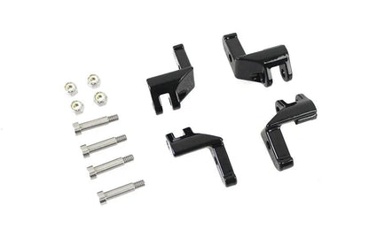 V-Twin Driver Footboard Relocator Kit Black for Harley Davidson FLHR and FLHRC Models by V-Twin