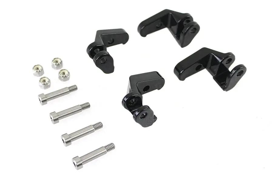 V-Twin Driver Footboard Relocator Kit Black for Harley Davidson FLHR and FLHRC Models by V-Twin