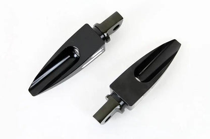 Wyatt Gatling Black Adjustable Footpeg Set with Silver Highlights for Female Peg Yokes - Part 78185B by Wyatt Gatling