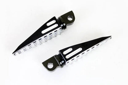 Wyatt Gatling Black Adjustable Footpeg Set with Silver Highlights for Female Peg Yokes - Part 78185B by Wyatt Gatling