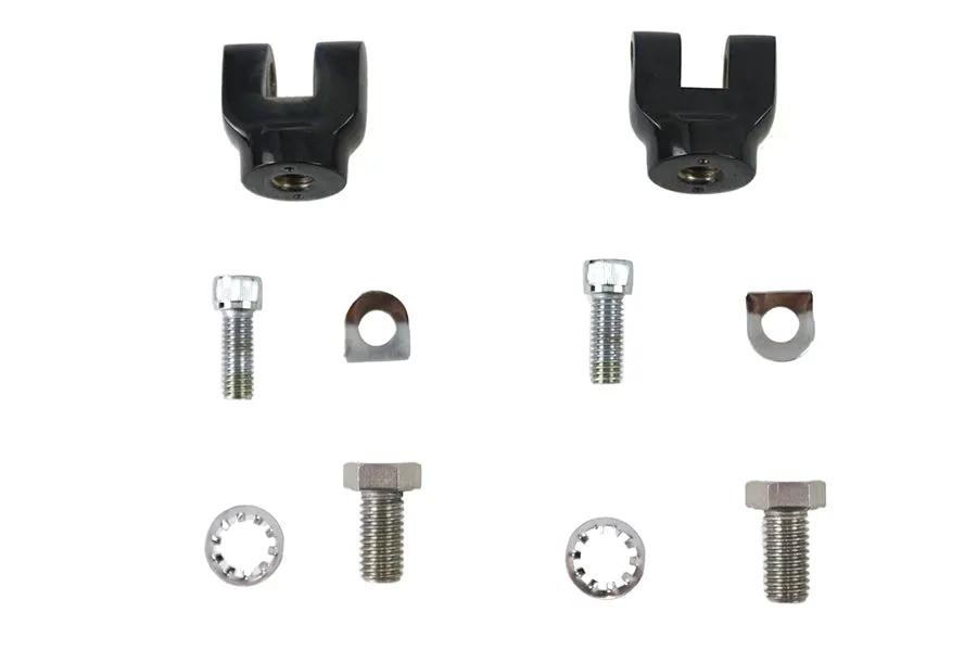 V-Twin Mini Footpeg Clevis Set in Black, 1/2 inch x 13 inches by V-Twin