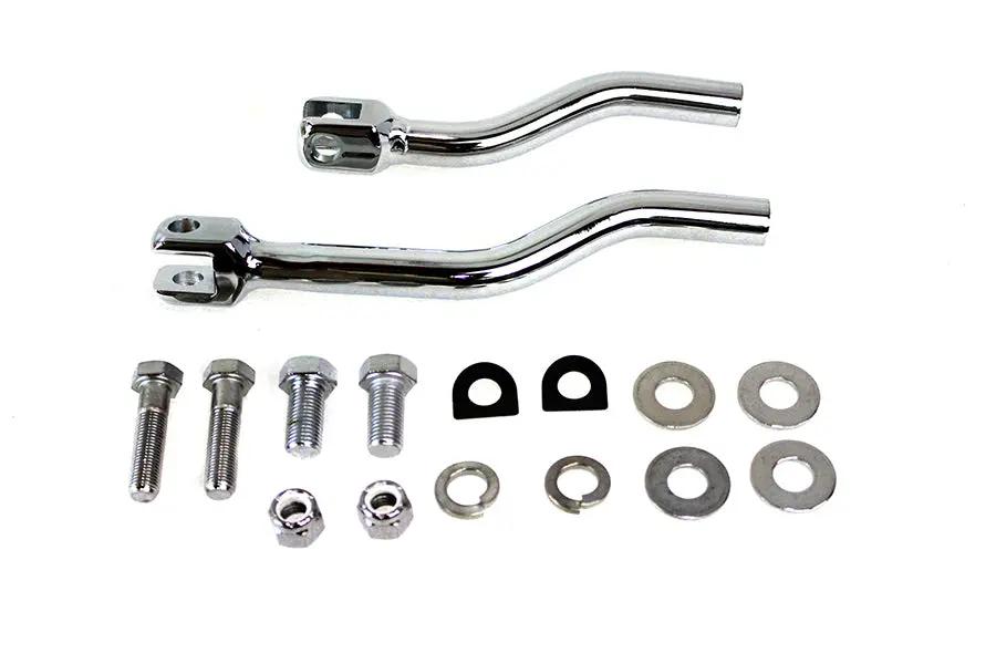V-Twin Chrome Footpeg Support Bar Set for Harley Davidson XL and FX Models - Part Number 70745 by V-Twin