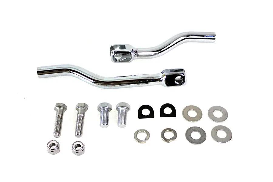 V-Twin Chrome Footpeg Support Bar Set for Harley Davidson XL and FX Models - Part Number 70745 by V-Twin