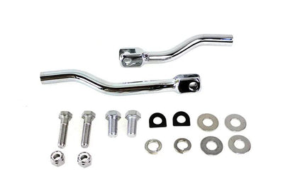 V-Twin Chrome Footpeg Support Bar Set for Harley Davidson XL and FX Models - Part Number 70745 by V-Twin