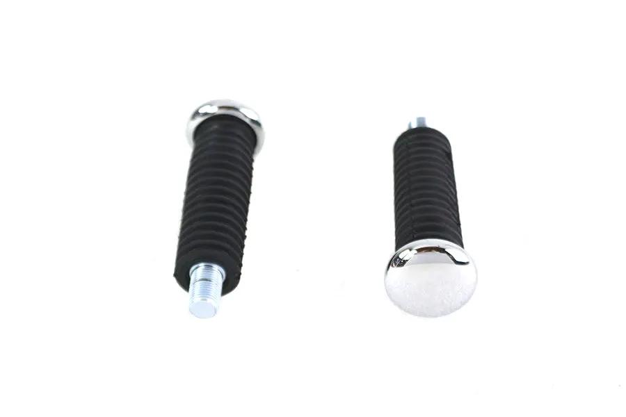 V-Twin Stud Mount Rubber Footpeg Set for Motorcycle Comfort and Style by V-Twin