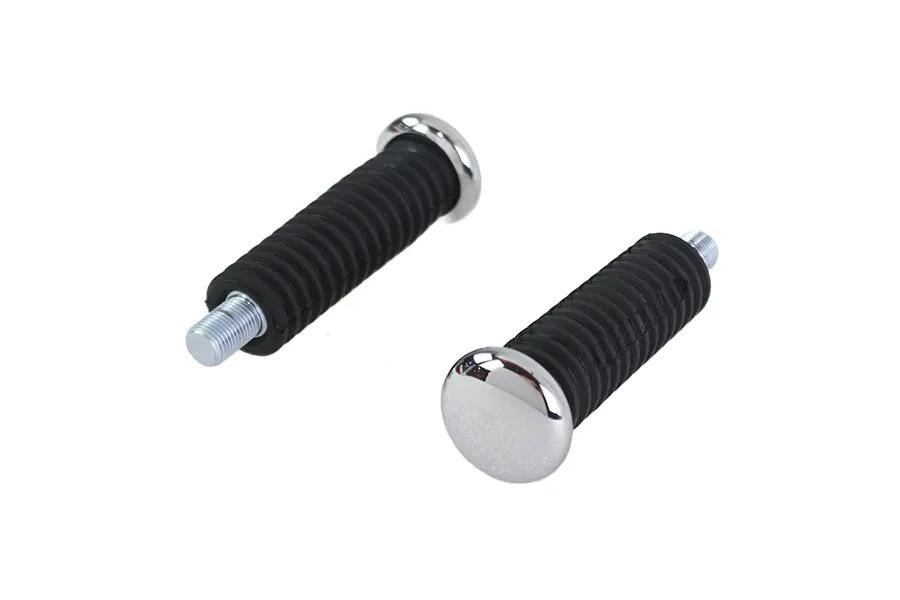 V-Twin Stud Mount Rubber Footpeg Set for Motorcycle Comfort and Style by V-Twin