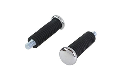 V-Twin Stud Mount Rubber Footpeg Set for Motorcycle Comfort and Style by V-Twin