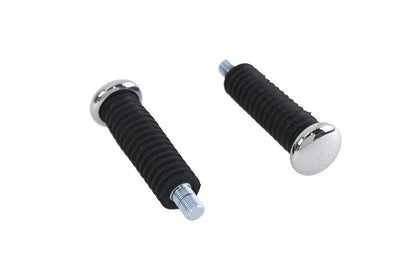 V-Twin Stud Mount Rubber Footpeg Set for Motorcycle Comfort and Style by V-Twin