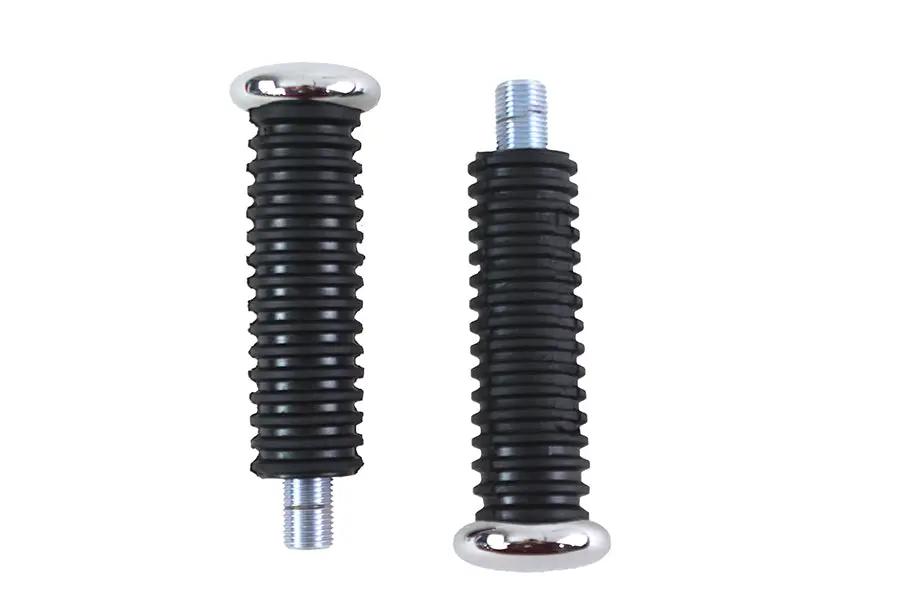 V-Twin Stud Mount Rubber Footpeg Set for Motorcycle Comfort and Style by V-Twin