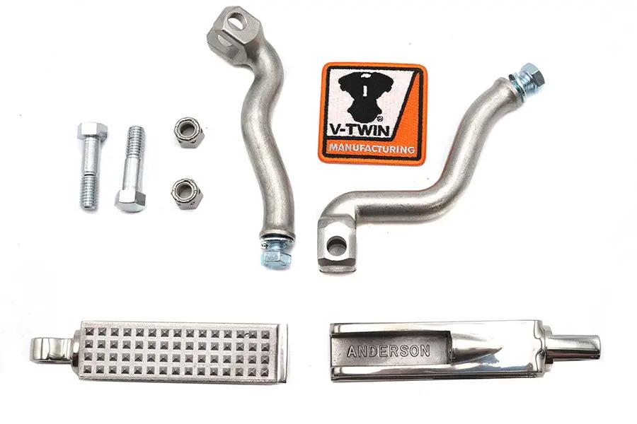 V-Twin Anderson Mid Footpeg Kit for Harley Davidson FL Models by V-Twin