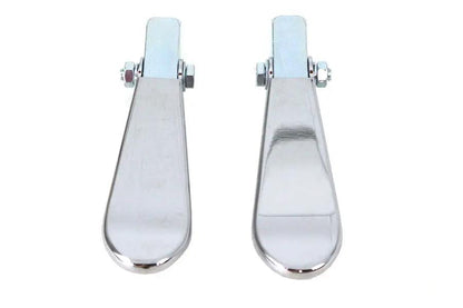V-Twin Chrome Spoon Footpeg Set with 4-Inch Cross Bolt Distance by V-Twin