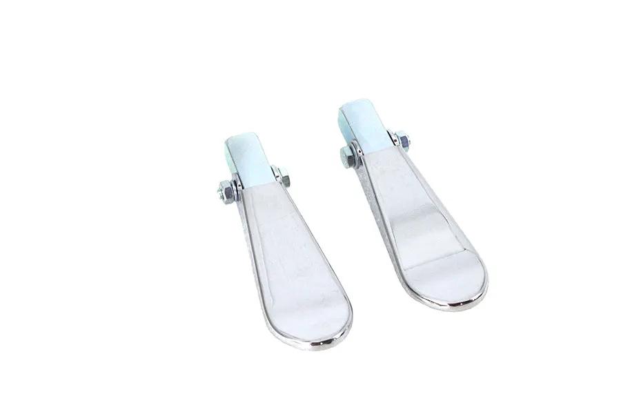 V-Twin Chrome Spoon Footpeg Set with 4-Inch Cross Bolt Distance by V-Twin