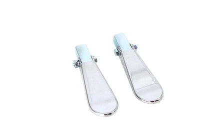 V-Twin Chrome Spoon Footpeg Set with 4-Inch Cross Bolt Distance by V-Twin