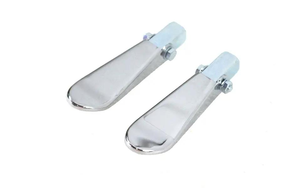 V-Twin Chrome Spoon Footpeg Set with 4-Inch Cross Bolt Distance by V-Twin