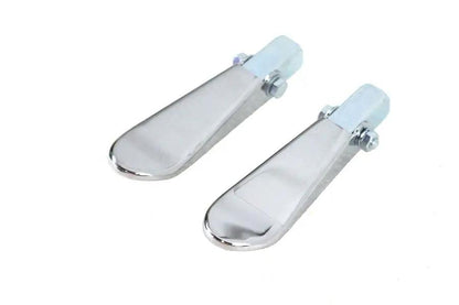 V-Twin Chrome Spoon Footpeg Set with 4-Inch Cross Bolt Distance by V-Twin