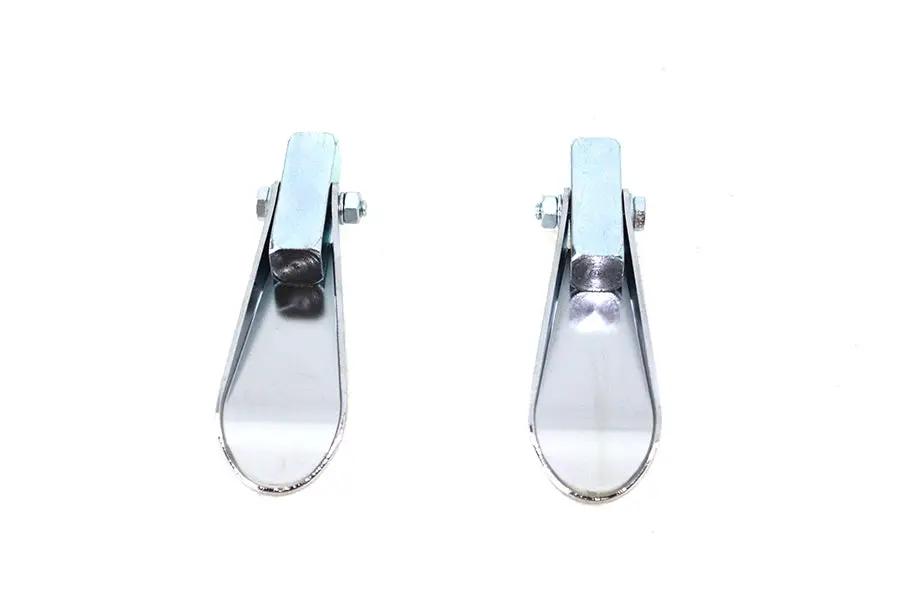 V-Twin Chrome Spoon Footpeg Set with 4-Inch Cross Bolt Distance by V-Twin