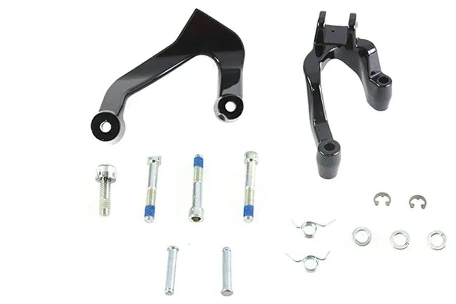 OE Footpeg Conversion Mount Set for Harley Davidson FLT Models - Right and Left Brackets with Standard Male Mount Compatibility by OE