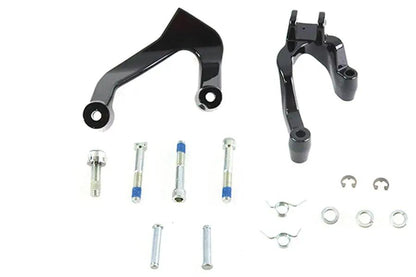 OE Footpeg Conversion Mount Set for Harley Davidson FLT Models - Right and Left Brackets with Standard Male Mount Compatibility by OE