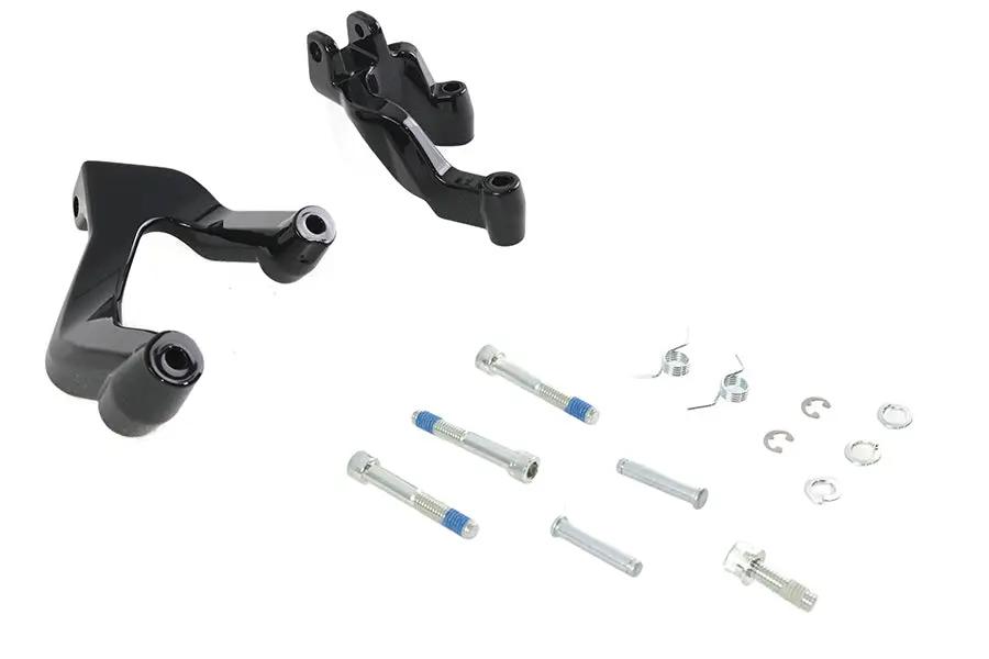 OE Footpeg Conversion Mount Set for Harley Davidson FLT Models - Right and Left Brackets with Standard Male Mount Compatibility by OE