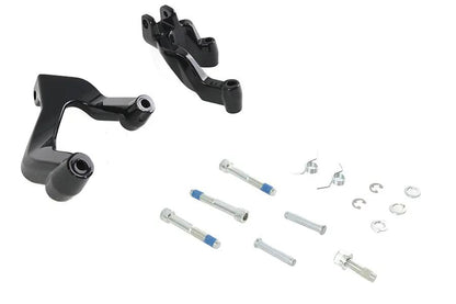 OE Footpeg Conversion Mount Set for Harley Davidson FLT Models - Right and Left Brackets with Standard Male Mount Compatibility by OE