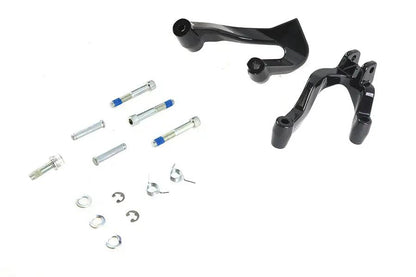 OE Footpeg Conversion Mount Set for Harley Davidson FLT Models - Right and Left Brackets with Standard Male Mount Compatibility by OE