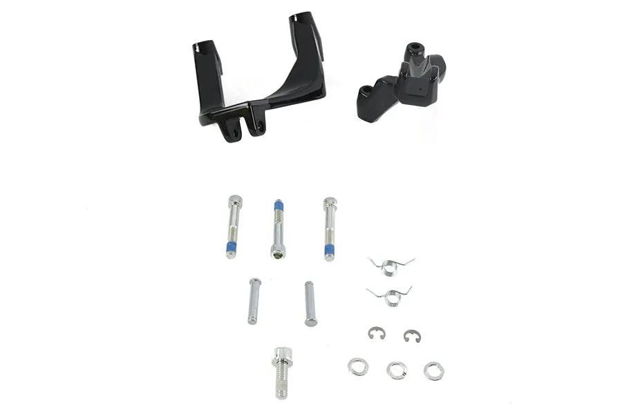 OE Footpeg Conversion Mount Set for Harley Davidson FLT Models - Right and Left Brackets with Standard Male Mount Compatibility by OE