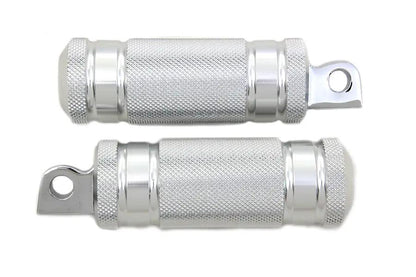 Wyatt Gatling Silver Knurled Four Grooved Footpeg Set - Set of Two by Wyatt Gatling